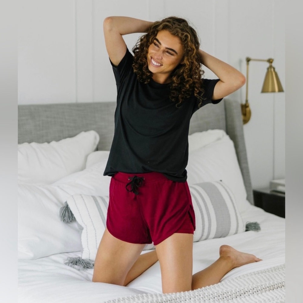 Zyia Cranberry Boyfriend Shorts